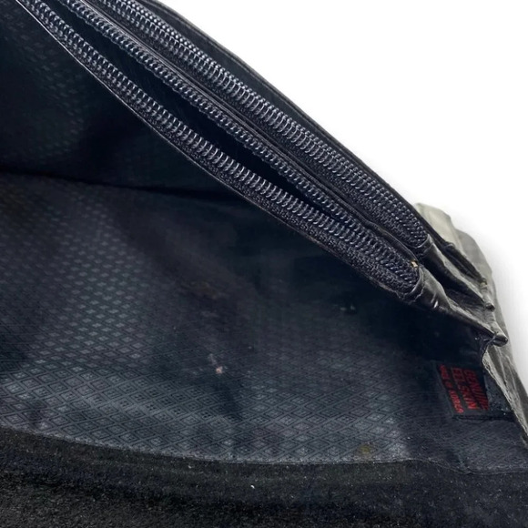 Vintage Black Eel Skin Clutch Made in Korea - Picture 10 of 13